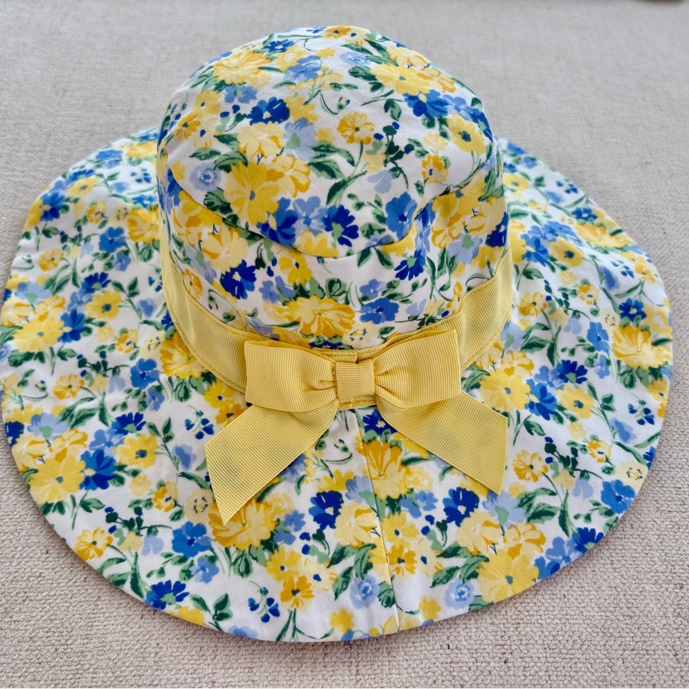 Janie and Jack Floral Sun Hat Sz 6-12 Month NWT